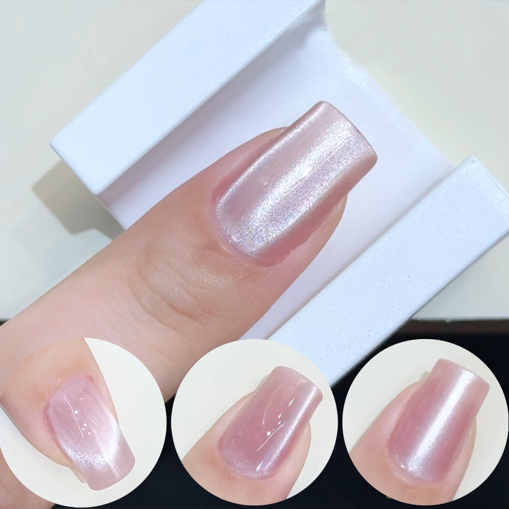5D U-شكل الفرنسية عين القط مسم - مراجعة Nail Art Pink وسعره
