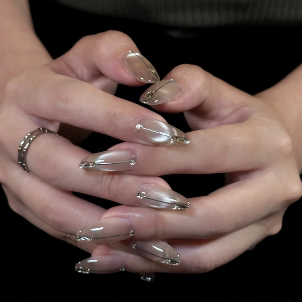 5D U-شكل الفرنسية عين القط مسم - مراجعة Nail Art Pink وسعره