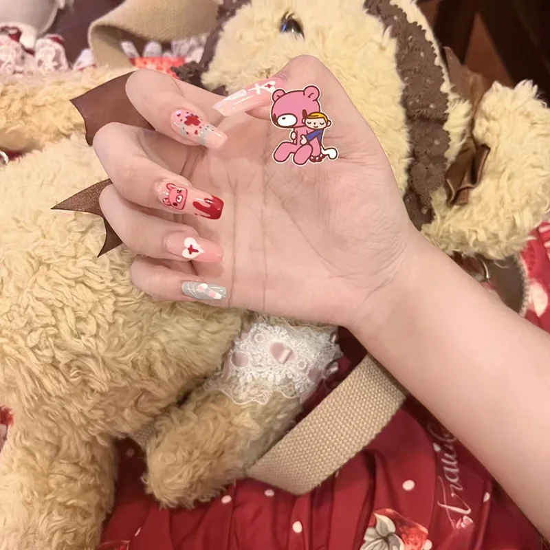 أظافر صناعية لاصقة بتصميم دب و - مراجعة Nail Art Pink وسعره
