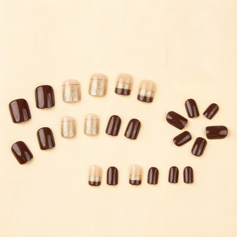 أظافر صناعية قصيرة مربعة الشكل - مراجعة Nail Art Press On وسعره