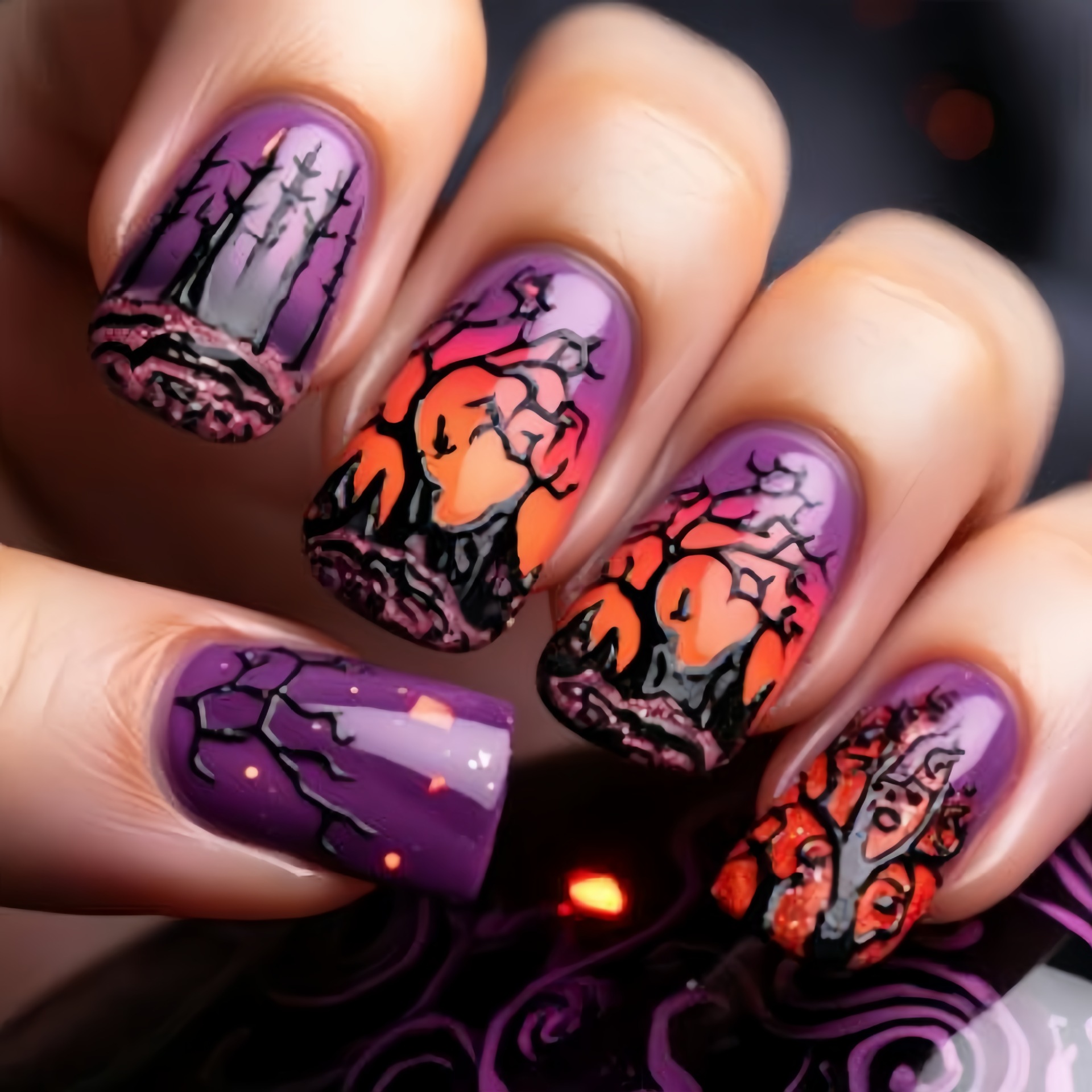 أظافر صناعية مربعة متوسطة الحج - مراجعة Nail Art Orange وسعره