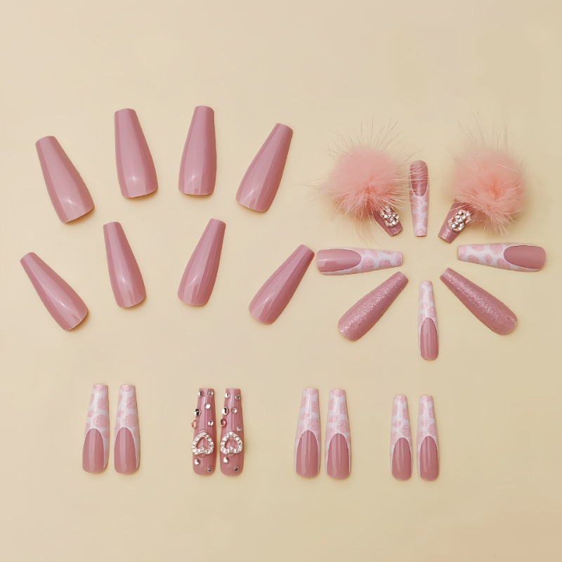 24 قطعة مربع طويل جدًا اضغط عل - مراجعة Nail Art Press On وسعره
