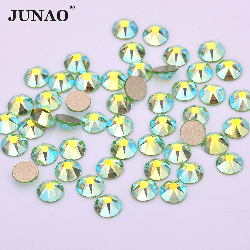 أحجار زجاجية مسطحة من JUNAO SS - مراجعة Nail Art Orange وسعره