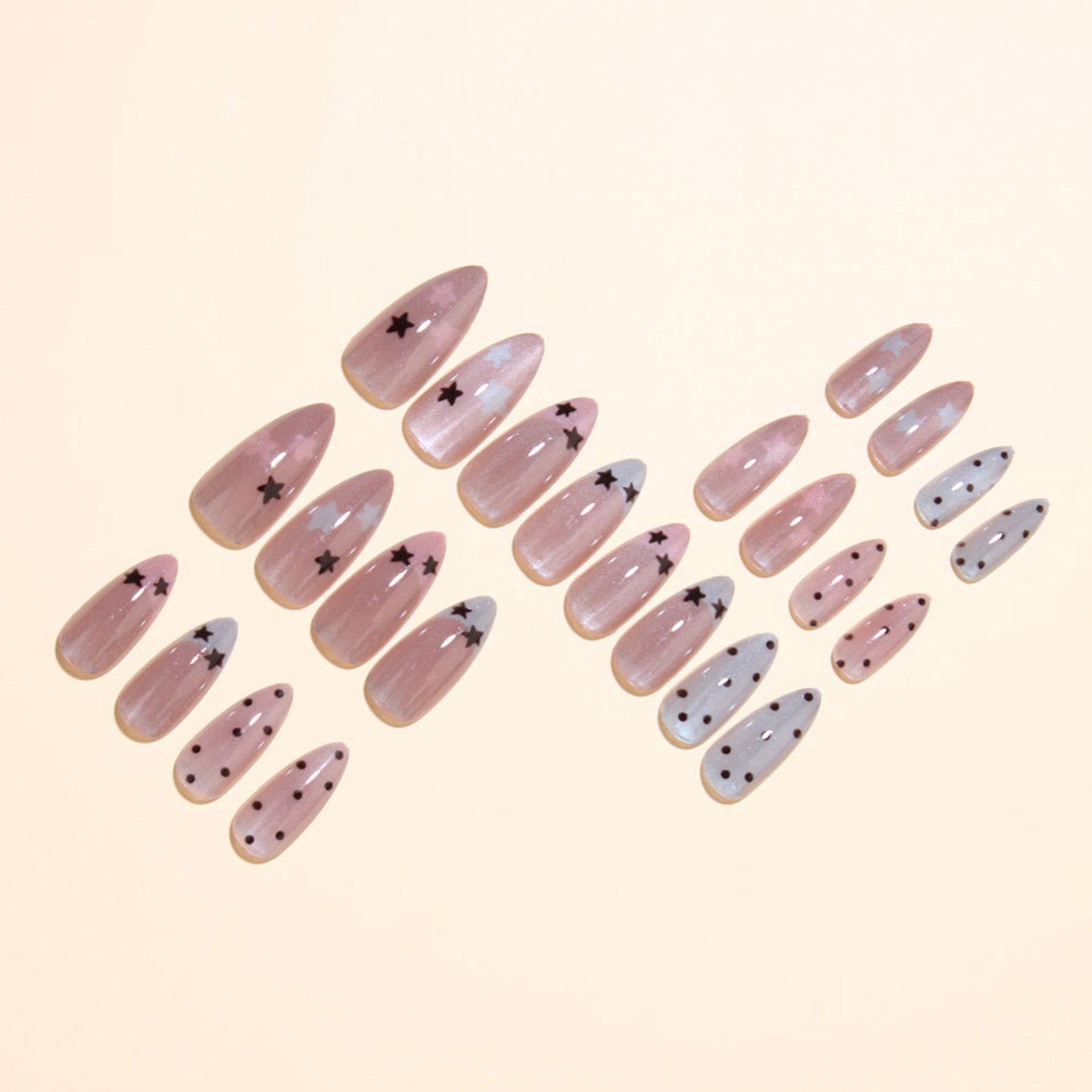أظافر لوزية وردية فاتحة لامعة  - مراجعة Nail Art Pink وسعره