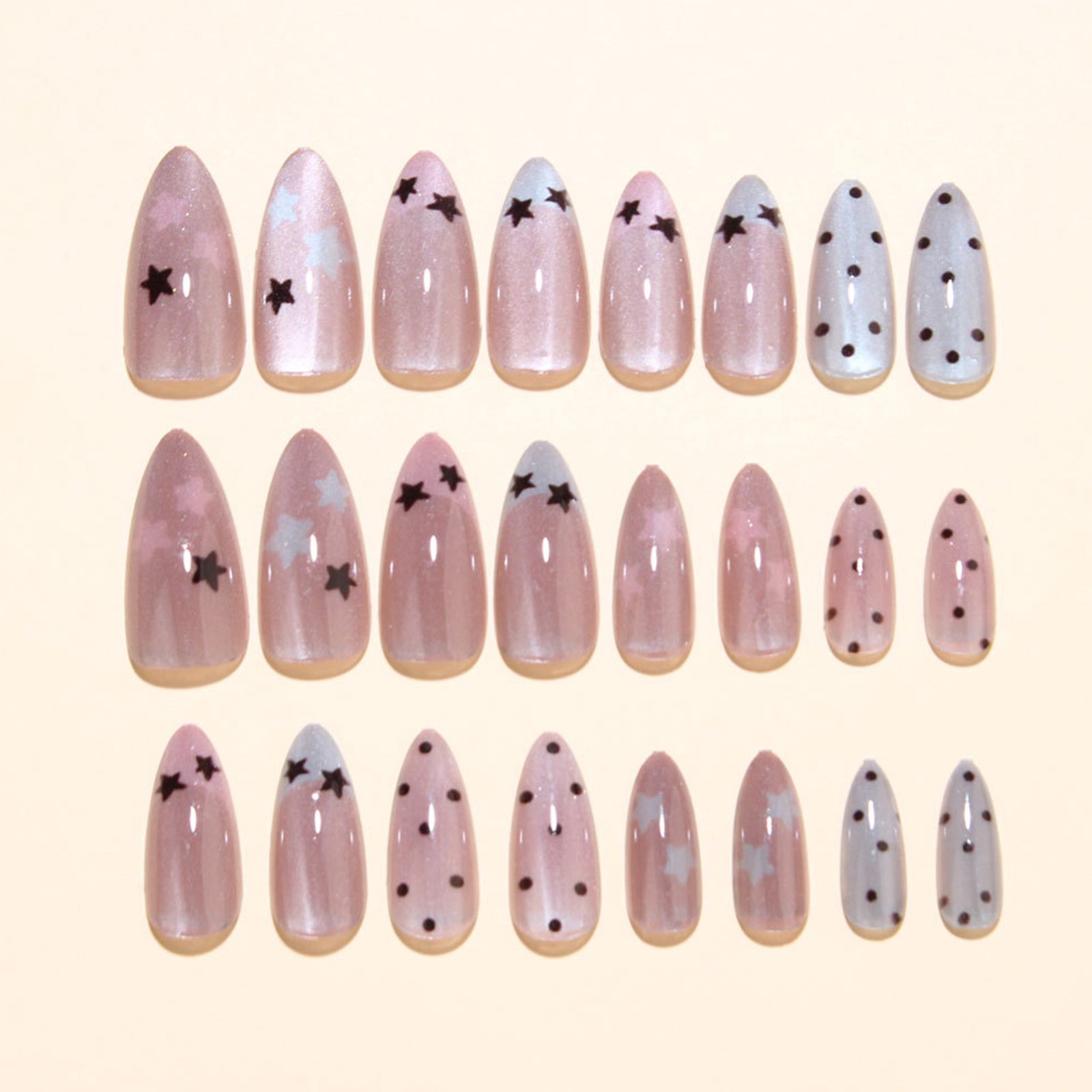 أظافر لوزية وردية فاتحة لامعة  - مراجعة Nail Art Pink وسعره